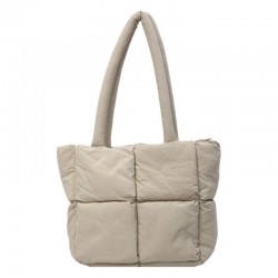 Modern Classic Patchwork Carry Bag in Neutral