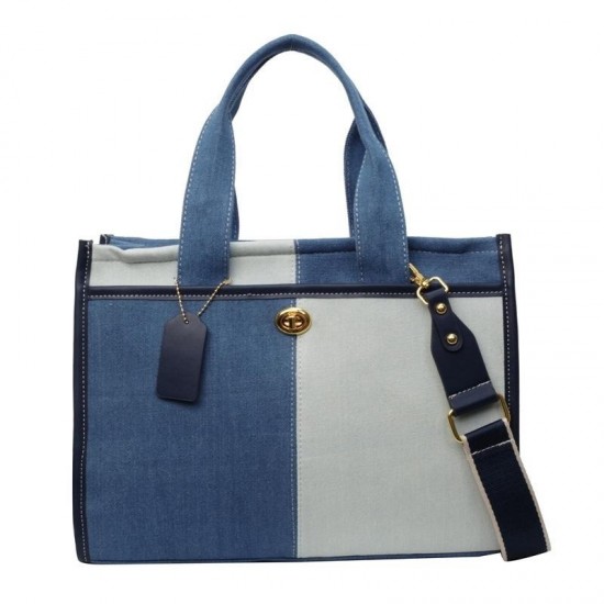 Compact Patchwork Carry Bag in Neutral