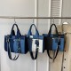 Compact Patchwork Carry Bag in Neutral