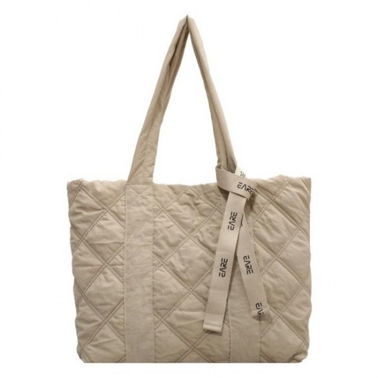 Streamlined Patchwork Carry Bag in Neutral